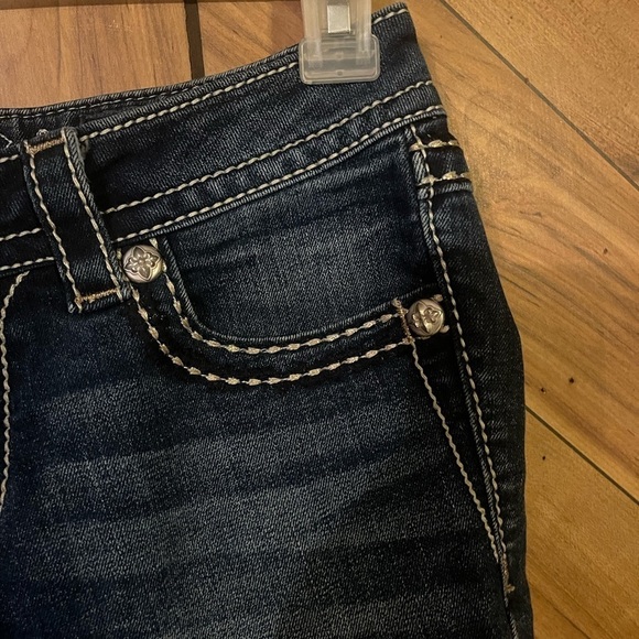 Miss Me Women’s 27 Signature Rise Skinny Bling Blue Jeans - Picture 6 of 14